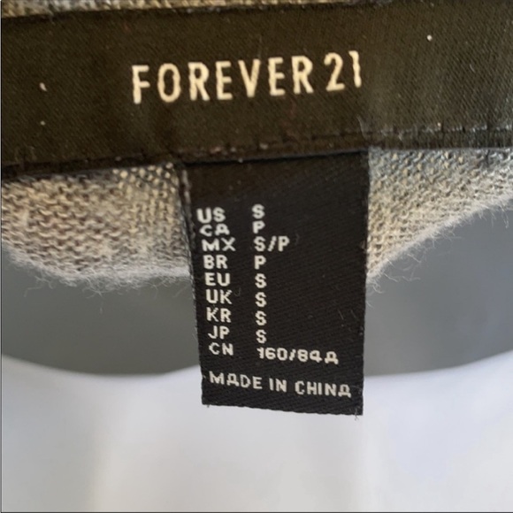 Forever 21 Gray Comfy Cozy Sweater Tin Size Small Oversized Fit Size Small - Picture 5 of 11